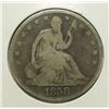 Image 1 : 1858O Seated half $  VG
