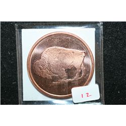 2011 Buffalo Copper Round, .999 Fine Copper 1 Oz.