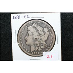 1891-CC Silver Morgan $1