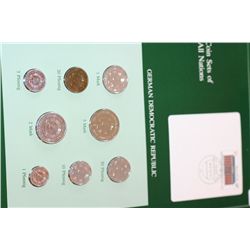 German Democratic Republic; Coin Sets of All Nations W/Postal Stamp Dated 1987