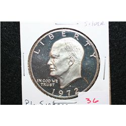 1972-S Eisenhower $1; Silver, P.L. Surface