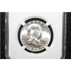 1954 Ben Franklin Half Dollar, NGC Graded MS64 FBL