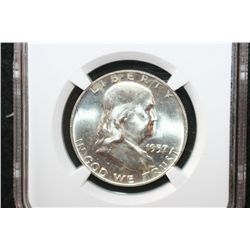 1957-D Ben Franklin Half Dollar, NGC Graded MS64 FBL