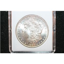 1881-O Silver Morgan $1, MCPCG Graded MS65