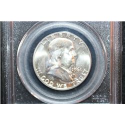1961-D Ben Franklin Half Dollar, PCGS Graded MS64