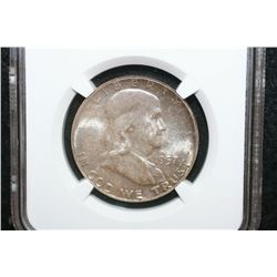 1957 Ben Franklin Half Dollar, NGC Graded MS66 FBL