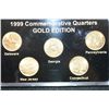 Image 1 : 1999-D US State Quarter Mint Proof Set, Gold Edition