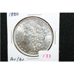 1880 Silver Morgan $1, AU/BU