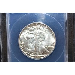 1944-D Walking Liberty Half Dollar, ANACS Graded MS62