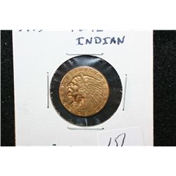 1913 Indian Chief $2 1/2 Gold Coin, Repaired
