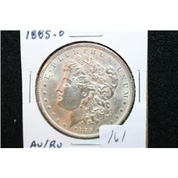 1885-O Silver Morgan $1, AU/BU