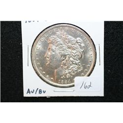1884-O Silver Morgan $1, AU/BU