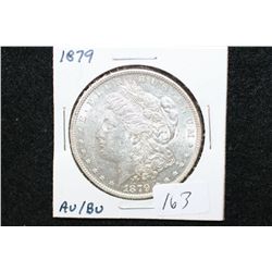 1879 Silver Morgan $1, AU/BU