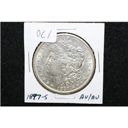 1897-S Silver Morgan $1, AU/BU