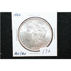 1900 Silver Morgan $1, AU/BU