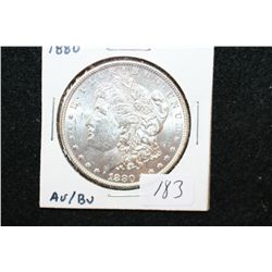 1880 Silver Morgan $1, AU/BU