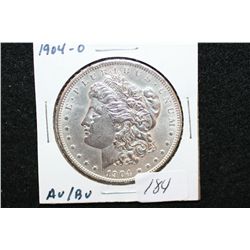 1904-O Silver Morgan $1, AU/BU