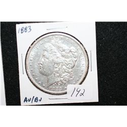 1883 Silver Morgan $1, AU/BU