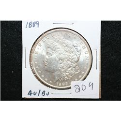 1889 Silver Morgan $1, AU/BU