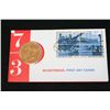 Image 1 : 1973 American Revolution Bicentennial First Day Cover Samuel Adams & Patrick Henry Commerative Medal