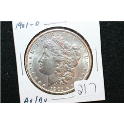 1901-O Silver Morgan $1, AU/BU
