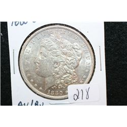 1880-O Silver Morgan $1, AU/BU