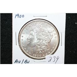 1900 Silver Morgan $1, AU/BU