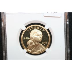 2008-S Sacagawea $1, NGC Graded PF69 Ultra Cameo