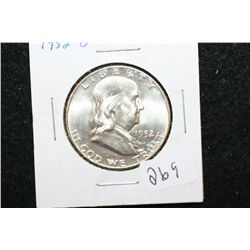 1952-D Ben Franklin Half Dollar