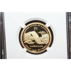 2010-S Sacagawea $1; Great Law of Peace, NGC Graded PF69 Ultra Cameo
