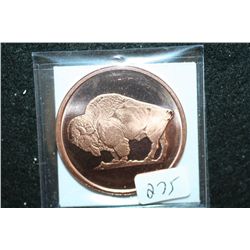 2011 Buffalo Copper Round, .999 Fine Copper 1 Oz.