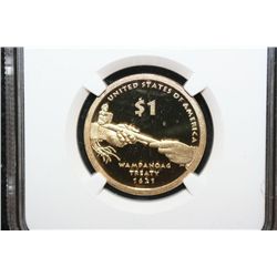 2011-S Sacagawea $1; Wampanoag Treaty, NGC Graded PF69 Ultra Cameo