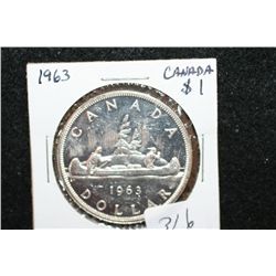 1963 Canada $1 "Canoe" Foreign Coin