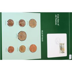 Isle of Man; Coin Sets of All Nations W/Stamp Dated 1988