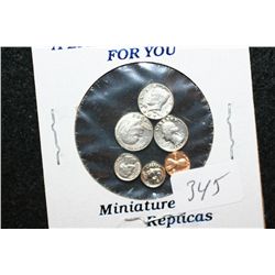 A Little Something For You; Miniature Replicas of US Coins to include Eisenhower $1, Kennedy Half, W