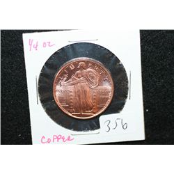 Golden State Mint "Standing Liberty" Copper Round; .999 Fine Copper 1/4 Oz.