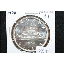 1966 Canada $1 "Canoe" Foreign Coin