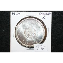 1964 Canada $1 Foreign Coin; Charlottetown Quebec
