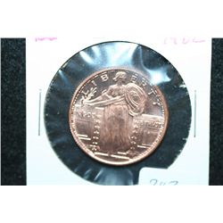 Golden State Mint "Standing Liberty" Copper Round; .999 Fine Copper 1/4 Oz.
