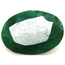 African Emerald Loose Gems 34.54ctw Oval Cut