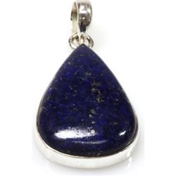 Natural 4.86g Lapis .925 Sterling Silver Pendant