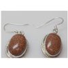 Image 1 : Natural 7.94 gSemi Precious Oval .925 Sterling Earrings