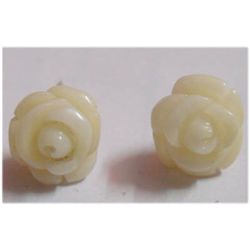 Natural 8.55 ctw White Corale Earring 925 Sterling