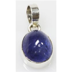 Natural 4.76g Tanzanite .925 Sterling Silver Pendant