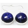 Image 1 : Natural 14.26g Lapis .925 Sterling Silver Earrings