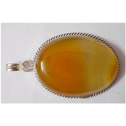 Natural 78.90 ctw Yellow Onex Pendant 925 Sterling