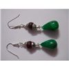 Image 1 : 50.0 ctw Emerald and Ruby Earring .925 Sterling Silver