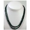Image 1 : Natural .118.37ctw Emerald Round Beads 2 Rows Necklace