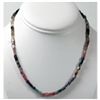 Image 1 : Natural 51.31ctw Tourmaline Beads Necklace