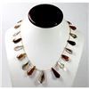Image 1 : 134.76 ctw Natural Smokie Quartz Bead Necklace